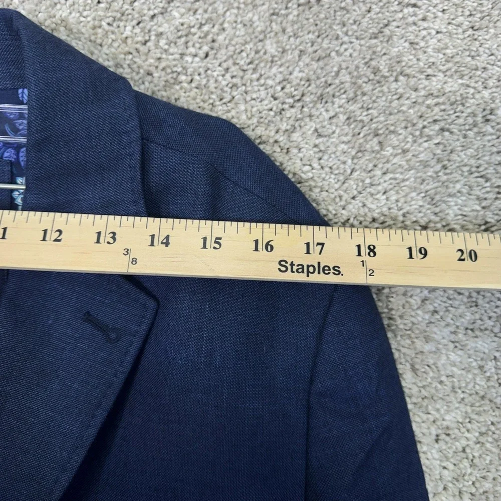 Tommy Bahama Linen Sport Coat Mens M Navy Blue Resort Blazer EUC